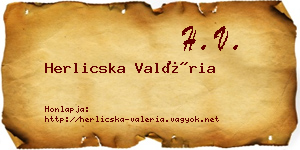 Herlicska Valéria névjegykártya